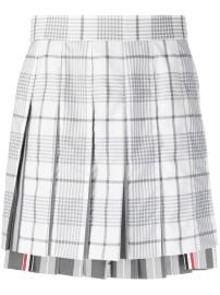 Thom Browne Checked Pleated Skirt - at Farfetch