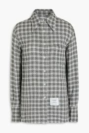 Thom Browne Checked crocheted cotton shirt at The Outnet