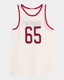 Thom Browne Mens Cashmere Mesh Basketball Jersey at Neiman Marcus