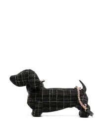 Thom Browne Mini Hector Tweed Bag Black at Farfetch