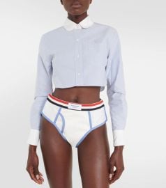 Thom Browne Oxford Logo Waistband Briefs at Mytheresa