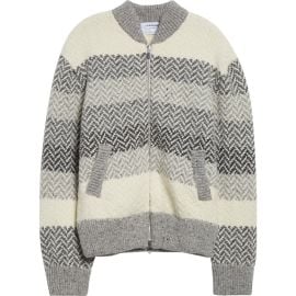 Thom Browne Stripe Herringbone Wool & Mohair Jacket at Nordstrom