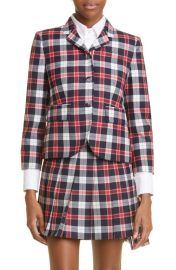 Thom Browne Tartan Plaid Wool Blend Twill Blazer at Nordstrom