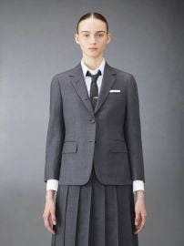 Thom Browne Twill Classic Sport Coat in Grey at Thom Browne