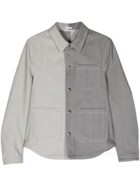 Thom Browne Utility Denim Shirt Jacket Grey at Farfetch