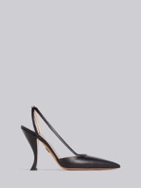 Thom Browne Vitello Calfskin Curved Throatline Slingback High Heel at Thom Browne