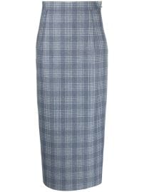 Thom Browne plaid-check Midi Straight Skirt - at Farfetch