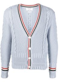 Thom Browne stripe-detailed Wool Cardigan - at Farfetch