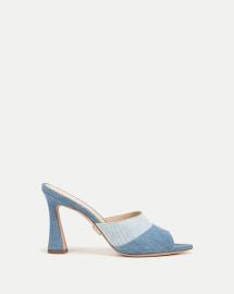 Thora Denim Mule in Blue at Veronica Beard