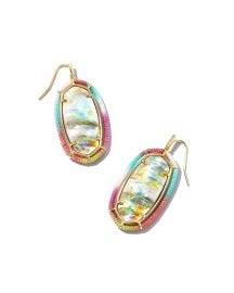 Threaded Elle Gold Drop Earrings in Pastel Mix at Kendra Scott