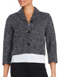 Three-Button Tweed Jacket at Lord & Taylor