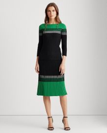 Three Tone Sweater and Skirt Set at Ralph Lauren