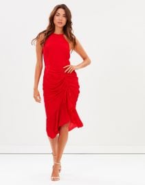 WornOnTV: Carrie’s red ruched sleeveless dress on The Project | Carrie ...