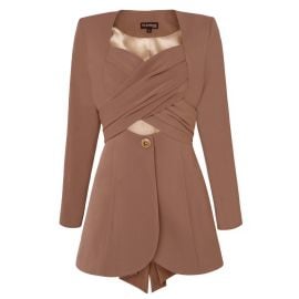 Tia Dorraine Sandstorm Cross Wrap Statement Blazer at Wolf & Badger