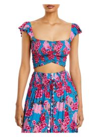 Tiare Hawaii Hollie Womens Smocked Crop Top Shop Premium Outlets at Shop Simon