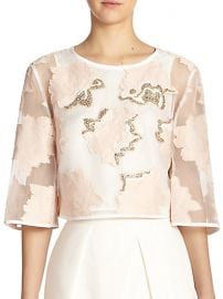 Tibi - Ayame Fil Coupe Beaded Cropped Top at Saks Fifth Avenue