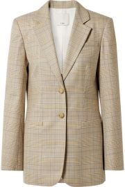 Tibi - Cooper oversized Prince of Wales checked wool and silk-blend blazer at Net A Porter