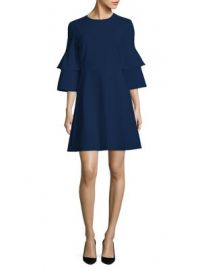 Tibi - Crepe Bell-Sleeve Dress at Saks Fifth Avenue