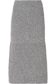 Tibi - Fluted m  lange knitted midi skirt at Net A Porter