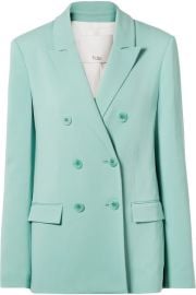 Tibi - Steward oversized double-breasted stretch-crepe blazer at Net A Porter