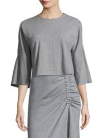 Tibi - Three-Quarter Sleeve Top at Saks Fifth Avenue