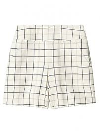 Tibi - Windowpane Cargo Skort at Saks Fifth Avenue