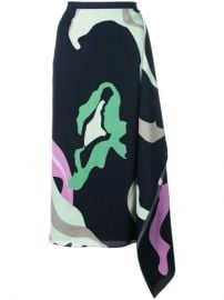 Tibi Ant Farm Print Asymmetric Skirt - Farfetch at Farfetch