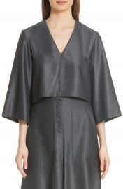 Tibi Bell Sleeve Drape Top at Nordstrom