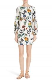 Tibi Gothic Floral Silk Shift Dress at Nordstrom