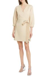 Tibi Grommet Detail Faux Wrap Dress at Nordstrom