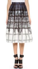 Tibi Lace Plaid Ombre Skirt at Shopbop