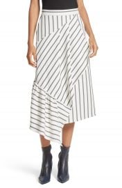 Tibi Lucci Stripe Midi Skirt at Nordstrom