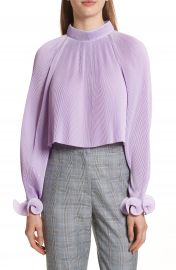 Tibi Pleated Crop Top at Nordstrom