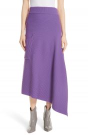 Tibi Ribbed Merino Wool Asymmetrical Skirt   Nordstrom at Nordstrom