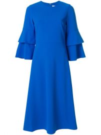 Tibi Structured Bell Sleeve Midi Dress at Farfetch