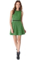 Tibi Tweed Knit Flared Dress at Shopbop