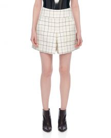 Tibi Windowpane Cargo Skort at Neiman Marcus