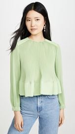 Tibi Yoke Pleated Top at Shopbop