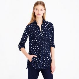 Ticktock Print Blouse at J. Crew