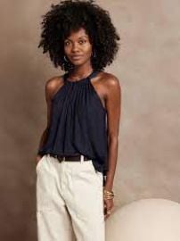 Tie Back Halter Top at Banana Republic