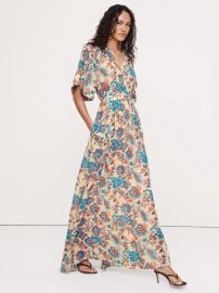 Tie-Back Maxi Dress Banana Republic at Banana Republic