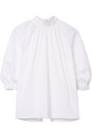 Tie-Back Pleated Blouse by Rosetta Getty at Net A Porter