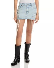 Tie Breaker Denim Mini Skirt at Bloomingdales