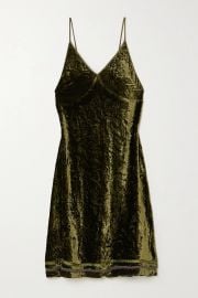 Tie-Detailed Silk-Trimmed Velvet Dress by R13 at Net A Porter