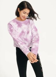 Tie Dye Crew Neck Pullover With Tie - DKNY at DKNY