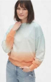 Tie-Dye Cropped Sweatshirt in French Terry by Gap at Gap