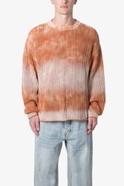 Tie Dye Knitted Sweater - Orange mnml shop now at MNML