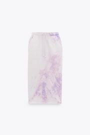 Tie Dye Midi Skirt at Zara