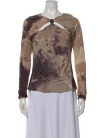 Tie-Dye Print Crew Neck Top at The Real Real