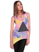 Tie Dye Pyramid tee by Chaser at Pink Mascara